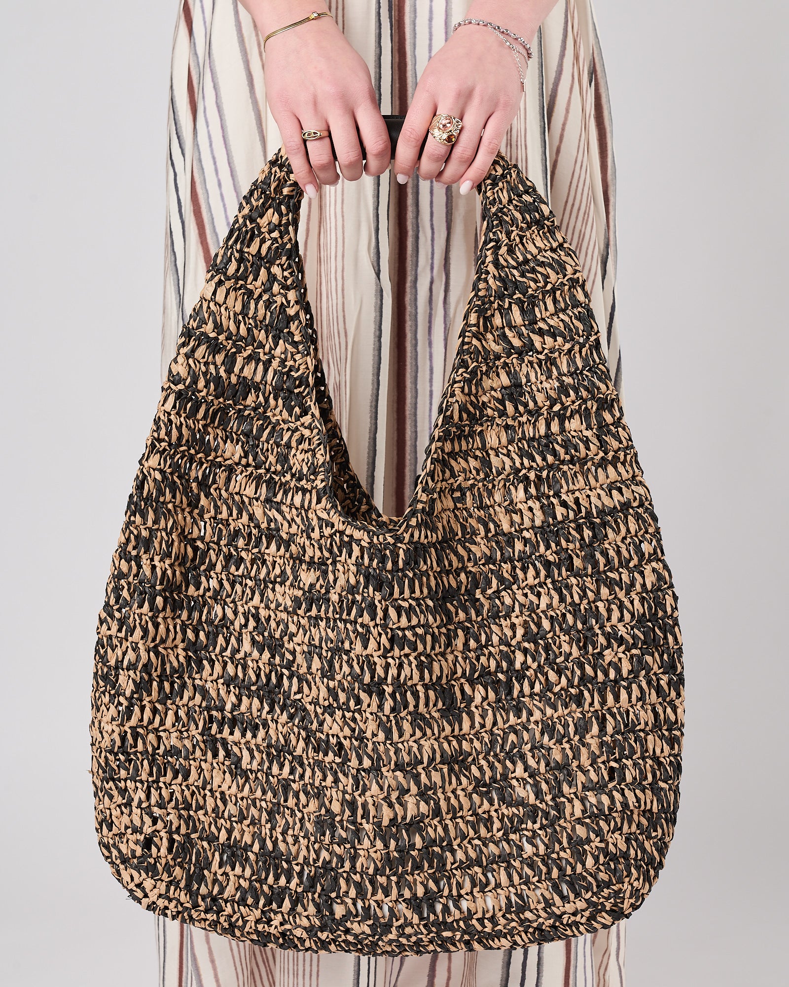 Borsa Eleh in corda cammello