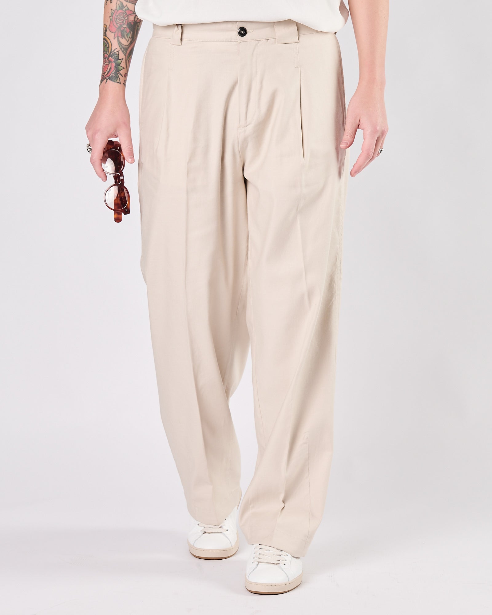 Pantalone Aimé morbido beige