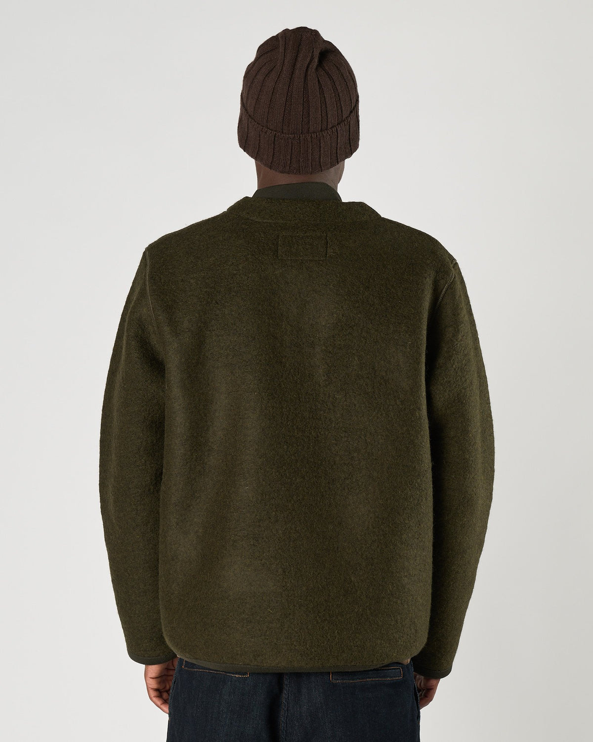 Giacca camicia Bl'ker in lana cotta verde