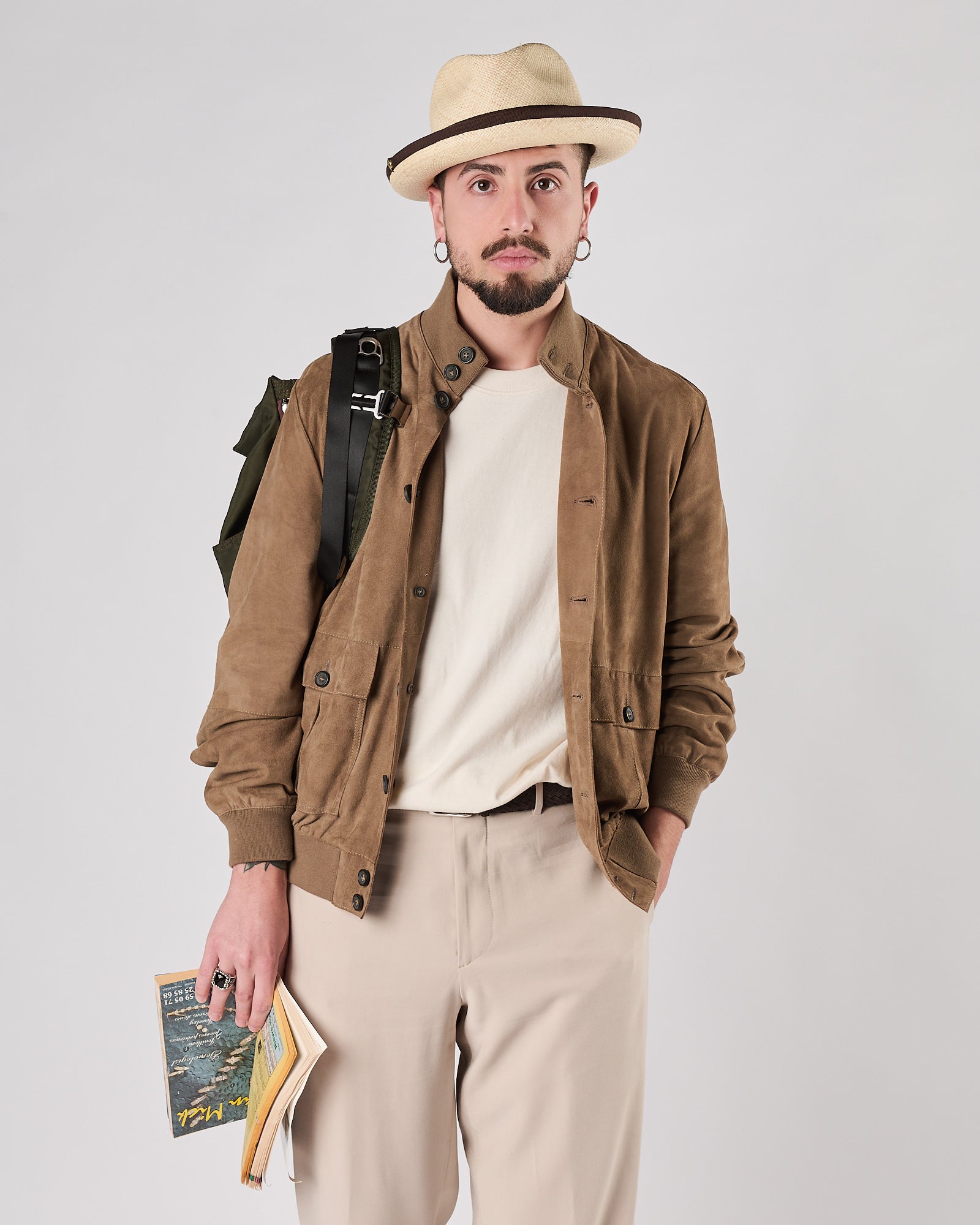 Giacchetto D'amico in suede beige