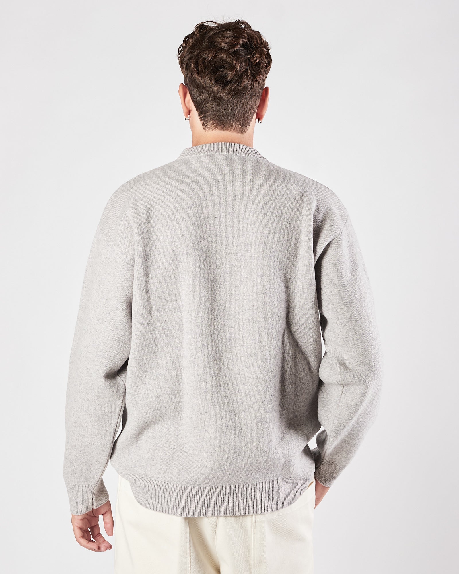 Maglia Daniele Fiesoli girocollo over grigio perla