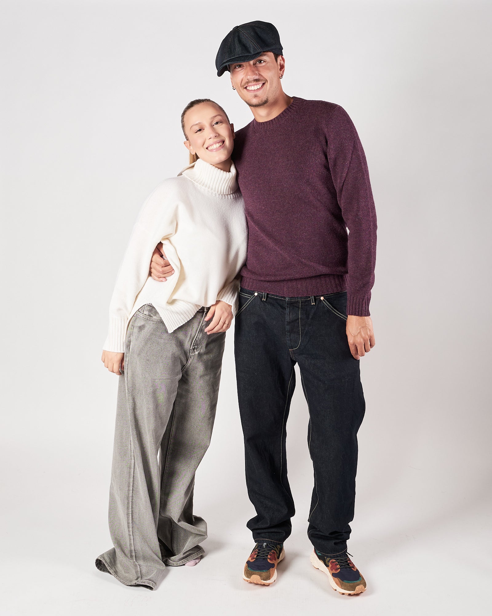 Maglia A|STORE in lana girocollo burgundy