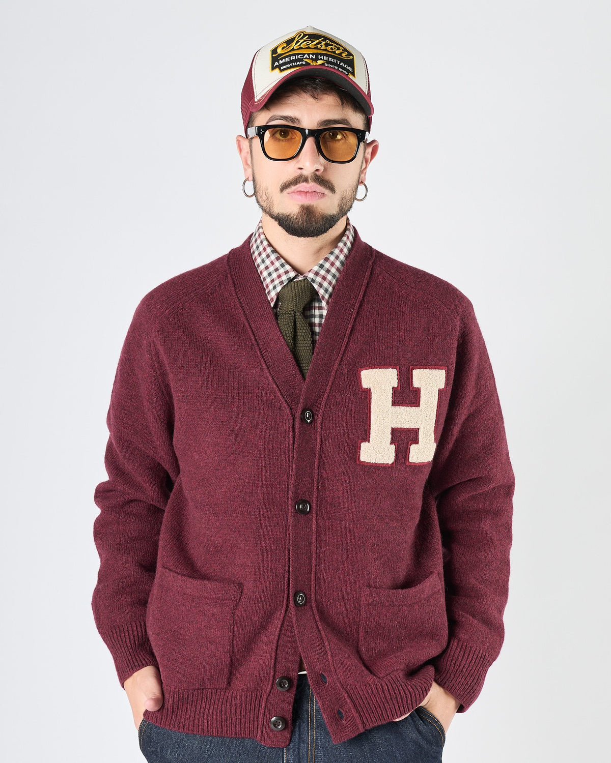 Cardigan Chesapeake's con bottoni burgundy
