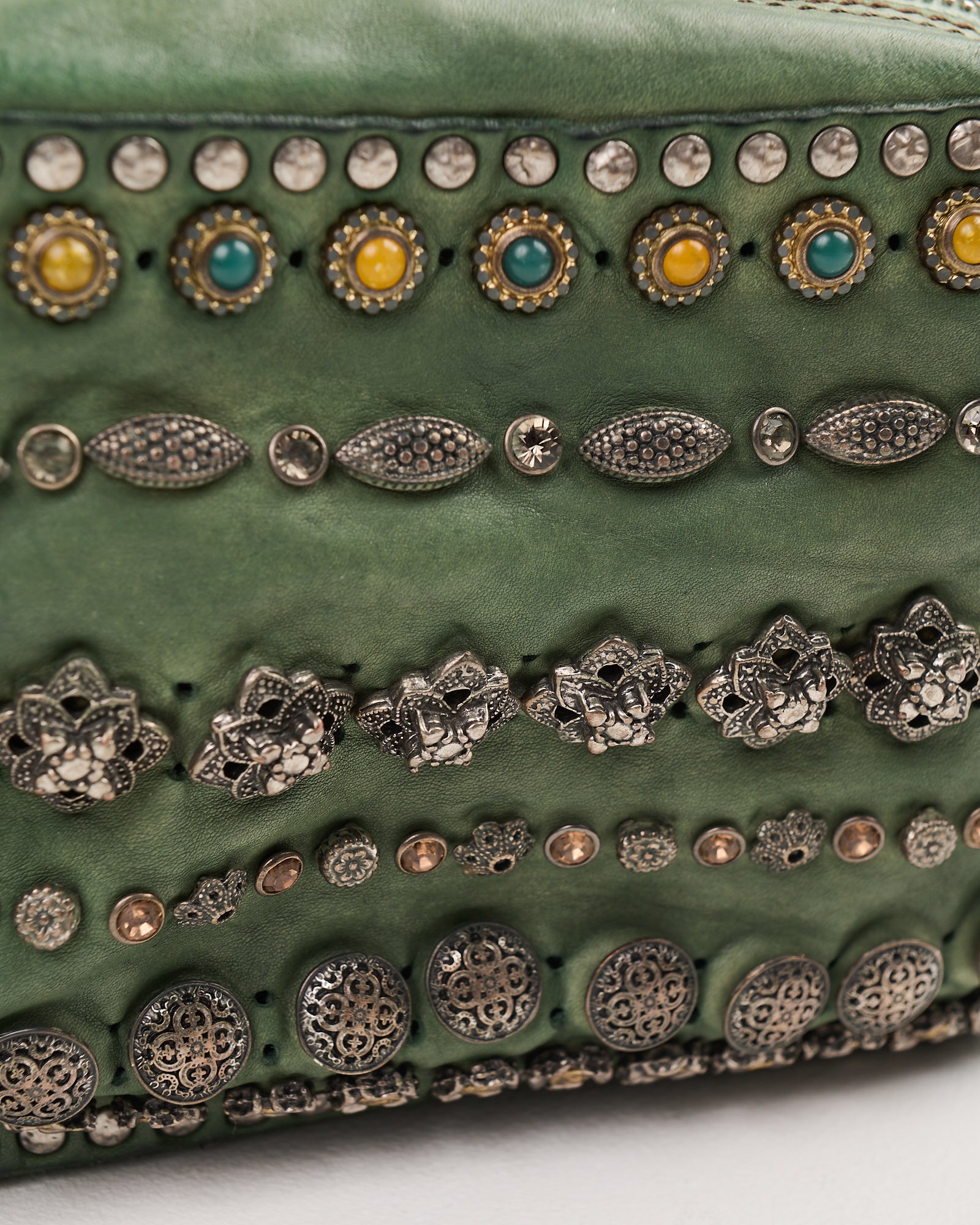 Bauletto Campomaggi Kate mini con borchie lago