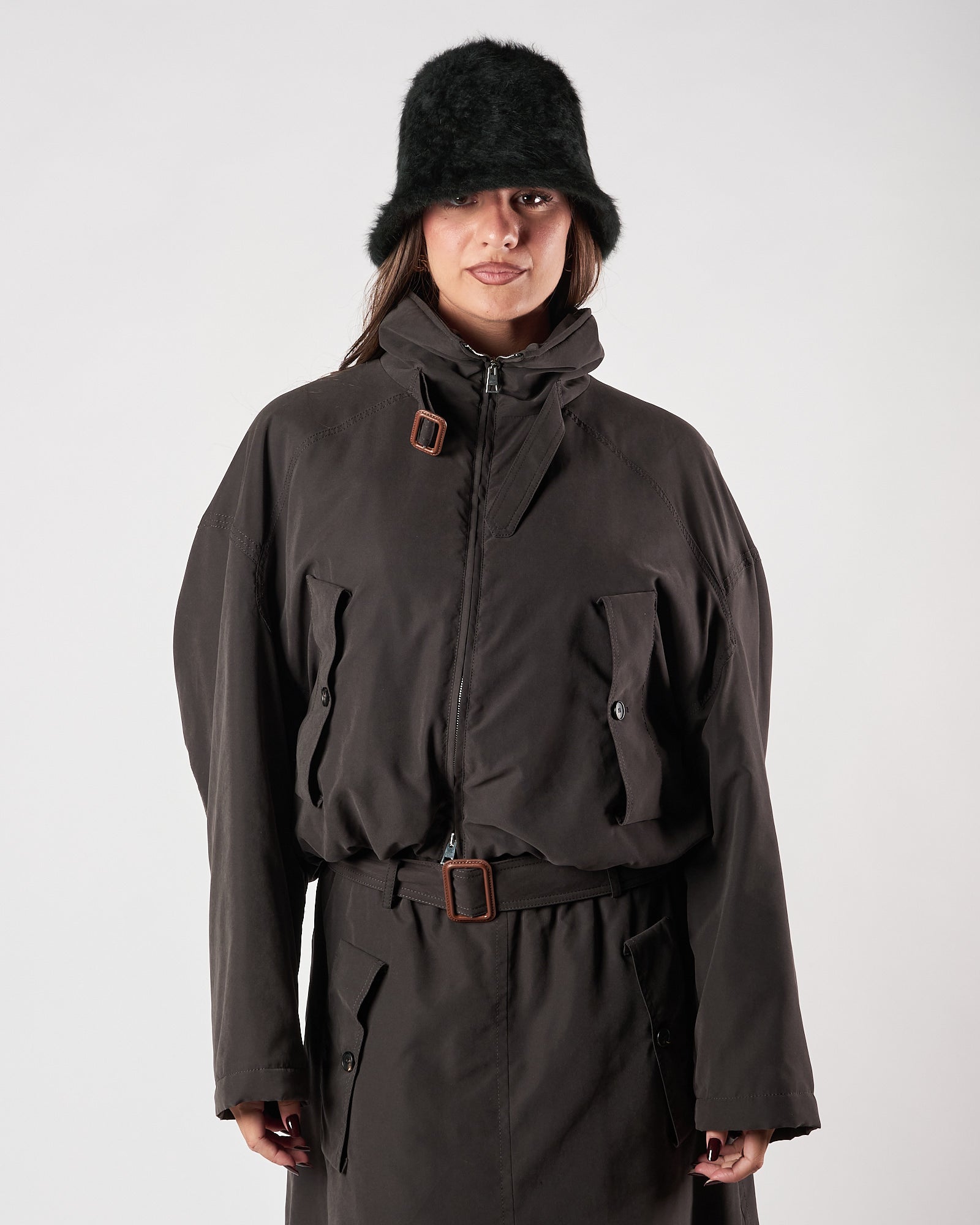 Giaccone Tela9 bomber liquirizia