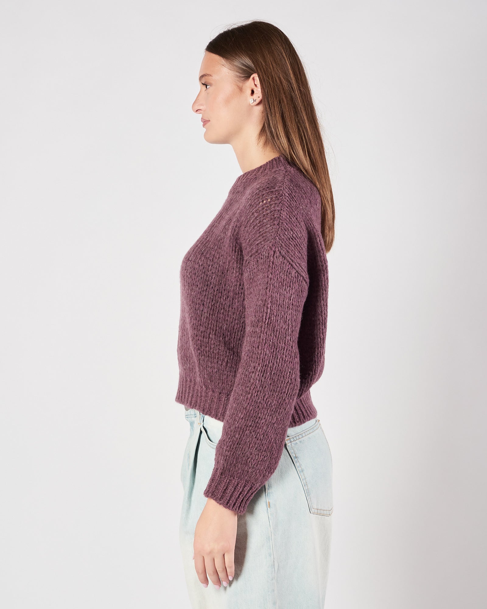 Maglia Roberto Collina girocollo bordeaux