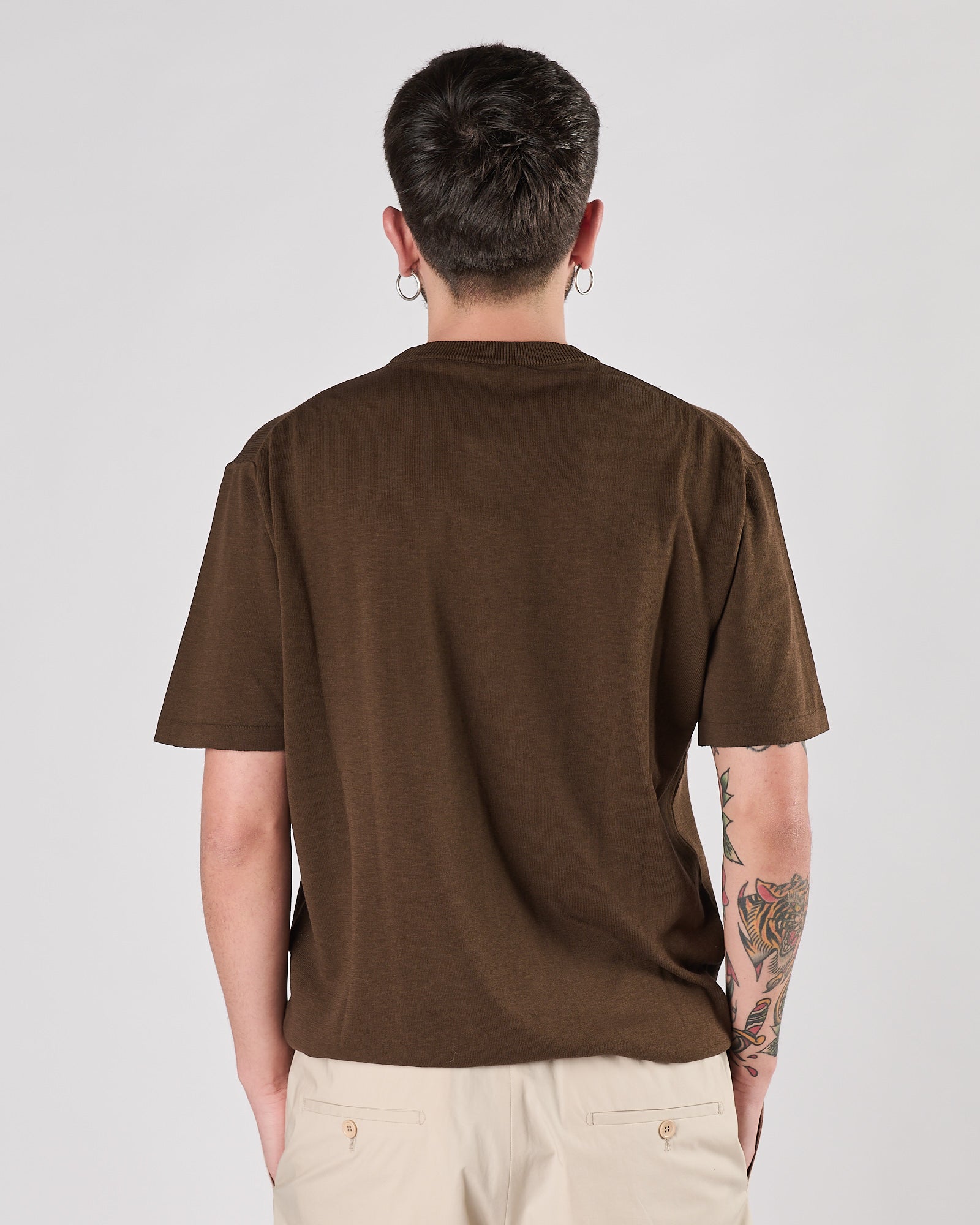 Maglia Aimé in maglia girocollo cioccolato