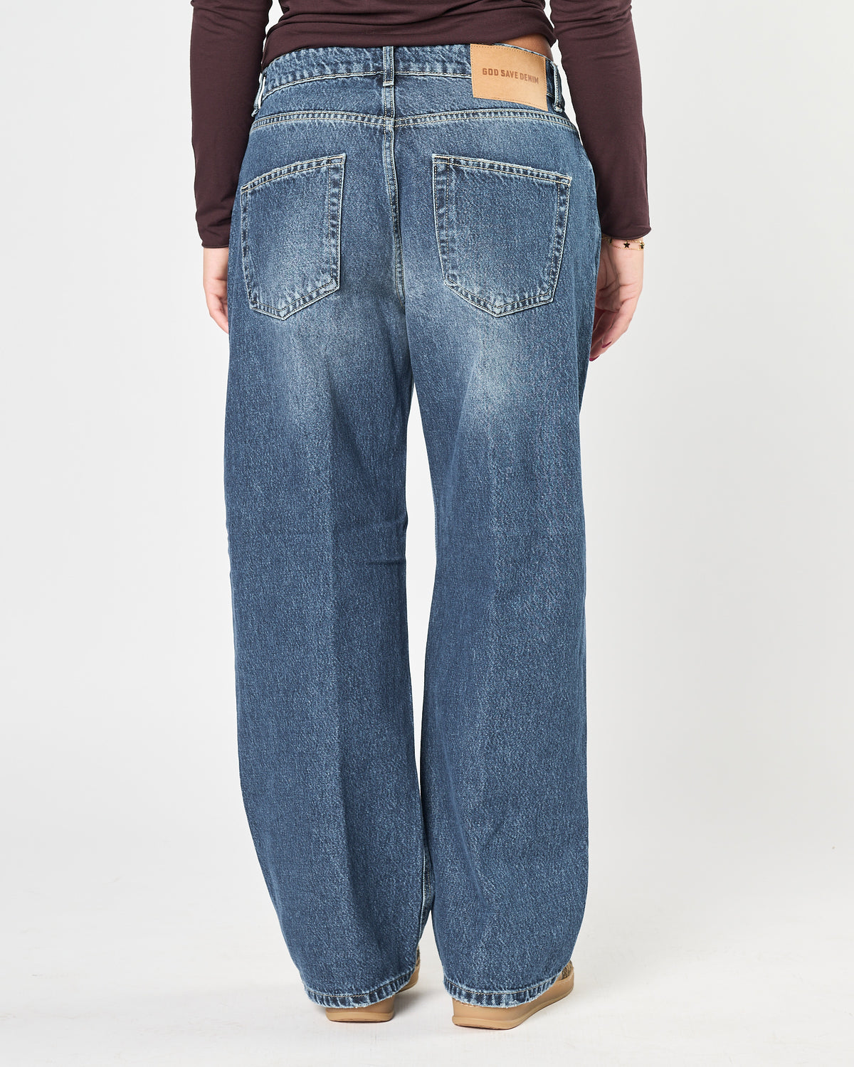 Jeans God Save Denim blu lavato