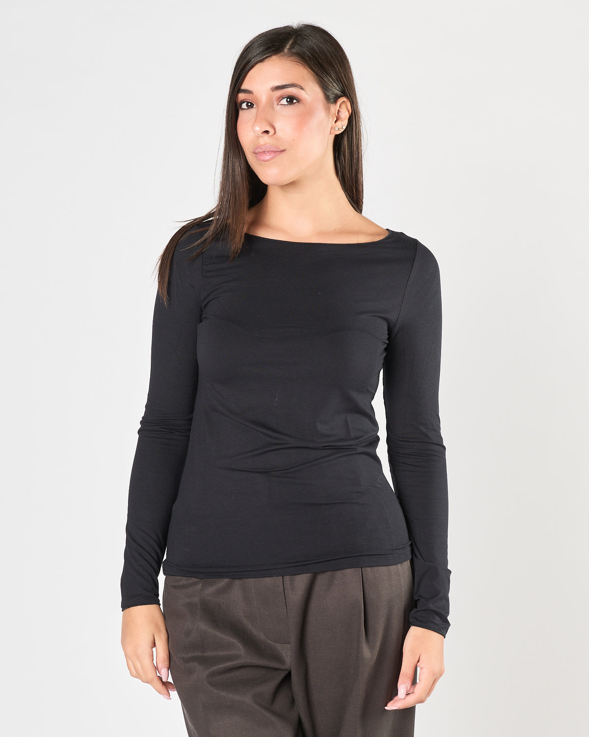 Maglia Majestic scollo barca blu marine