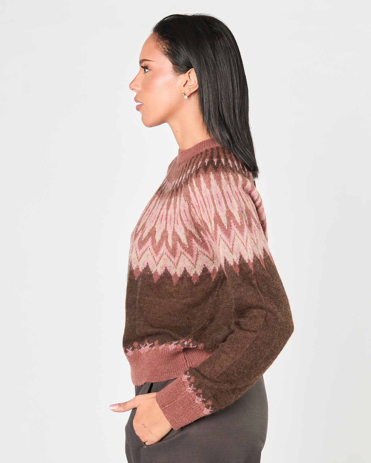 Maglia  Roberto Collina girocollo fantasia jacquard
