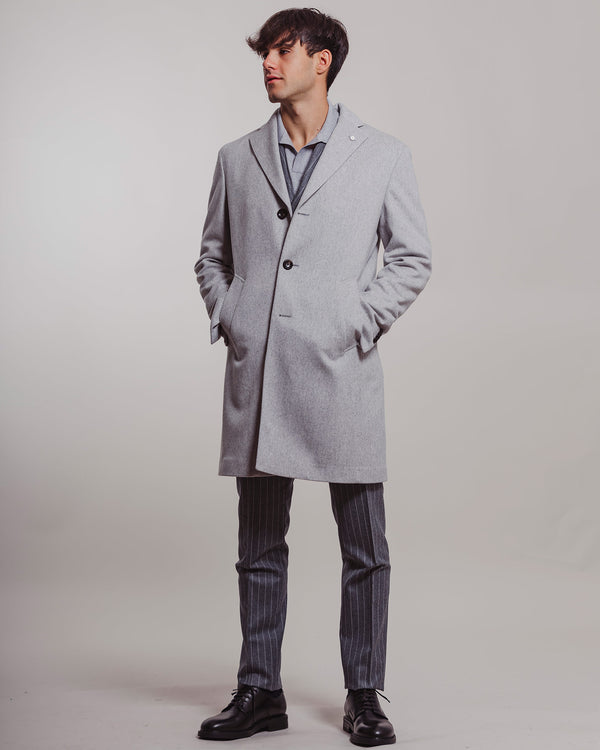 Cappotto Luigi Bianchi un petto grigio