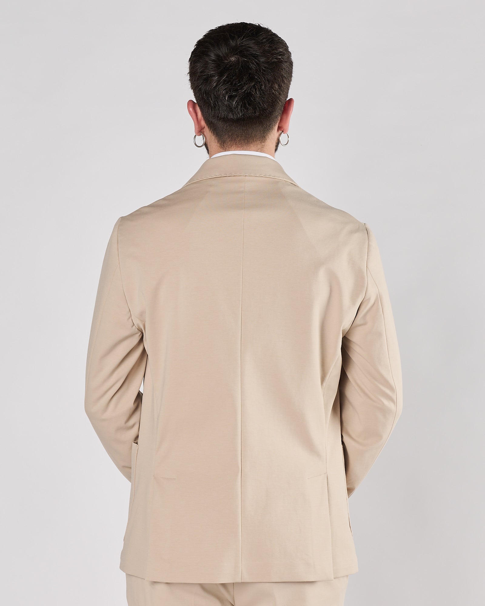 Giacca Enjoy in jersey un petto beige