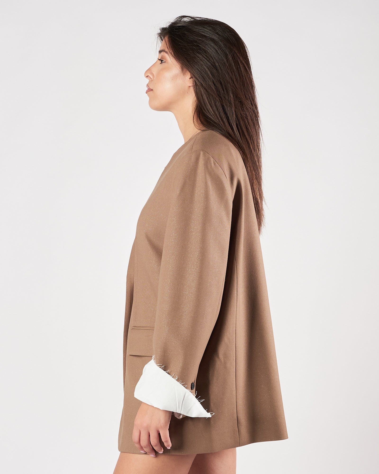 Giacca Eleh over grigio-fango