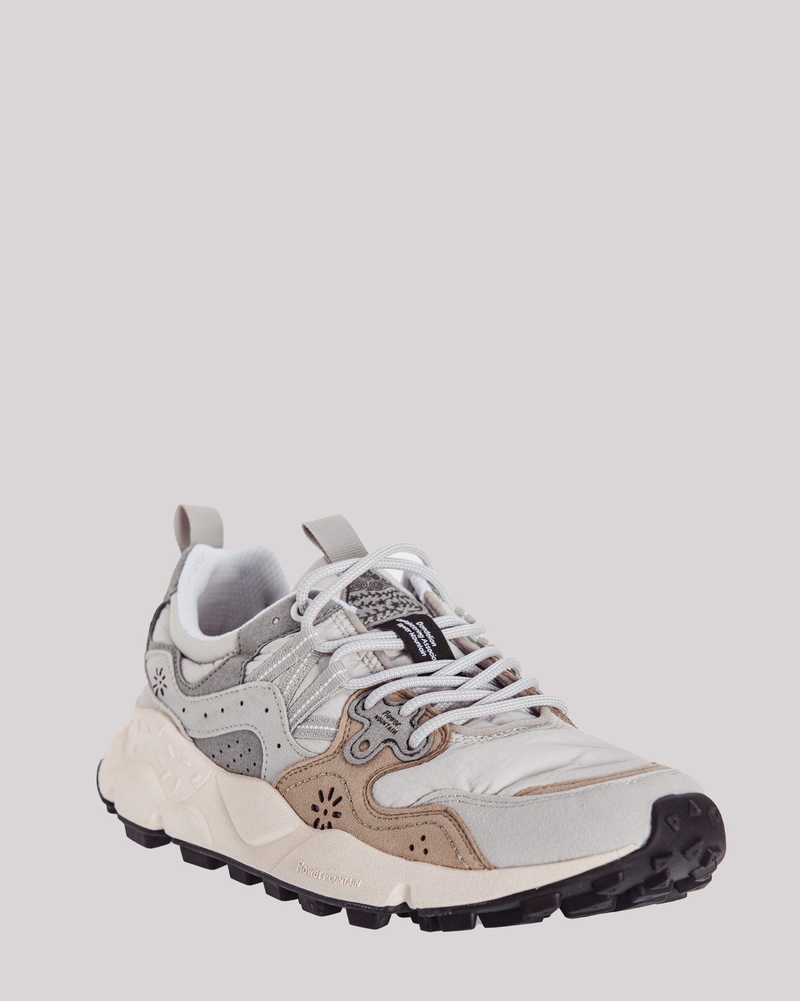 Sneaker Flower Mountain in suede Kaiso Light-Grey