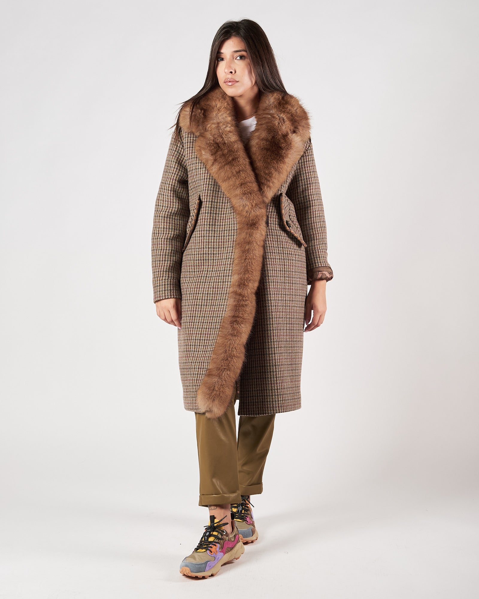 Cappotto Bazar Deluxe fantasia con pelliccia