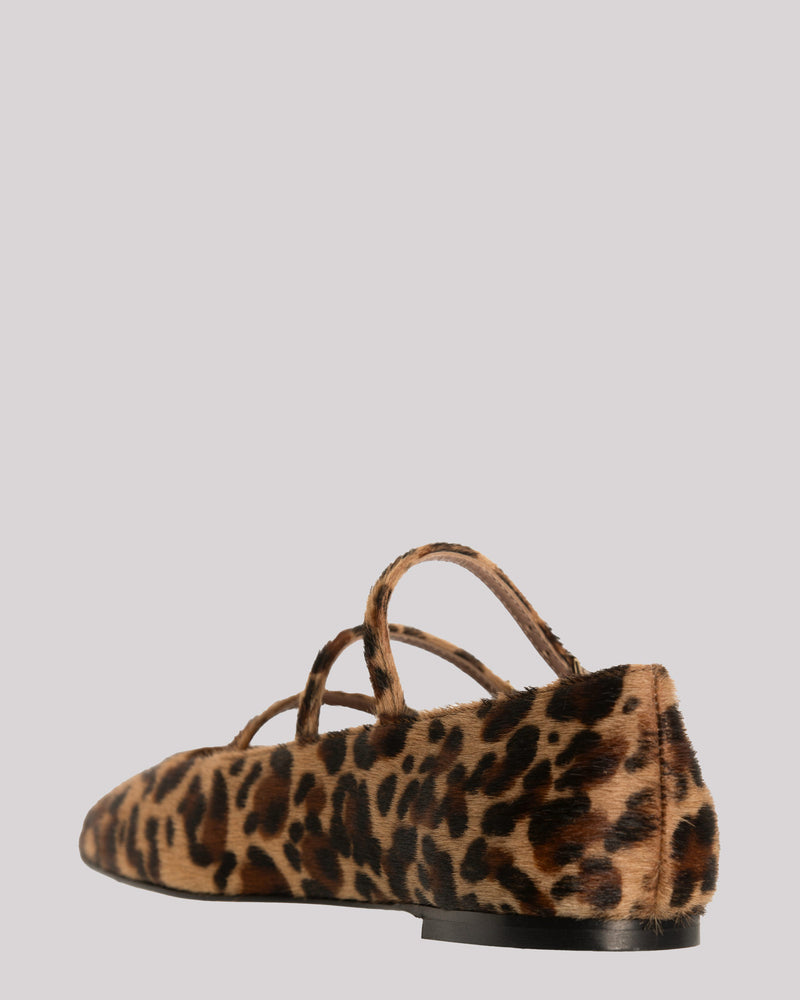 Ballerina Cheville cavallino leopardato