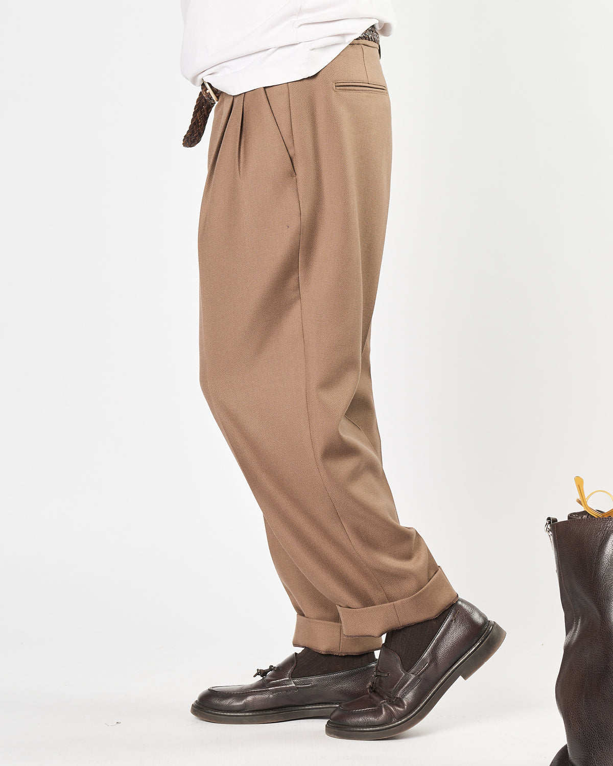 Pantalone A|STORE doppia pence tabacco