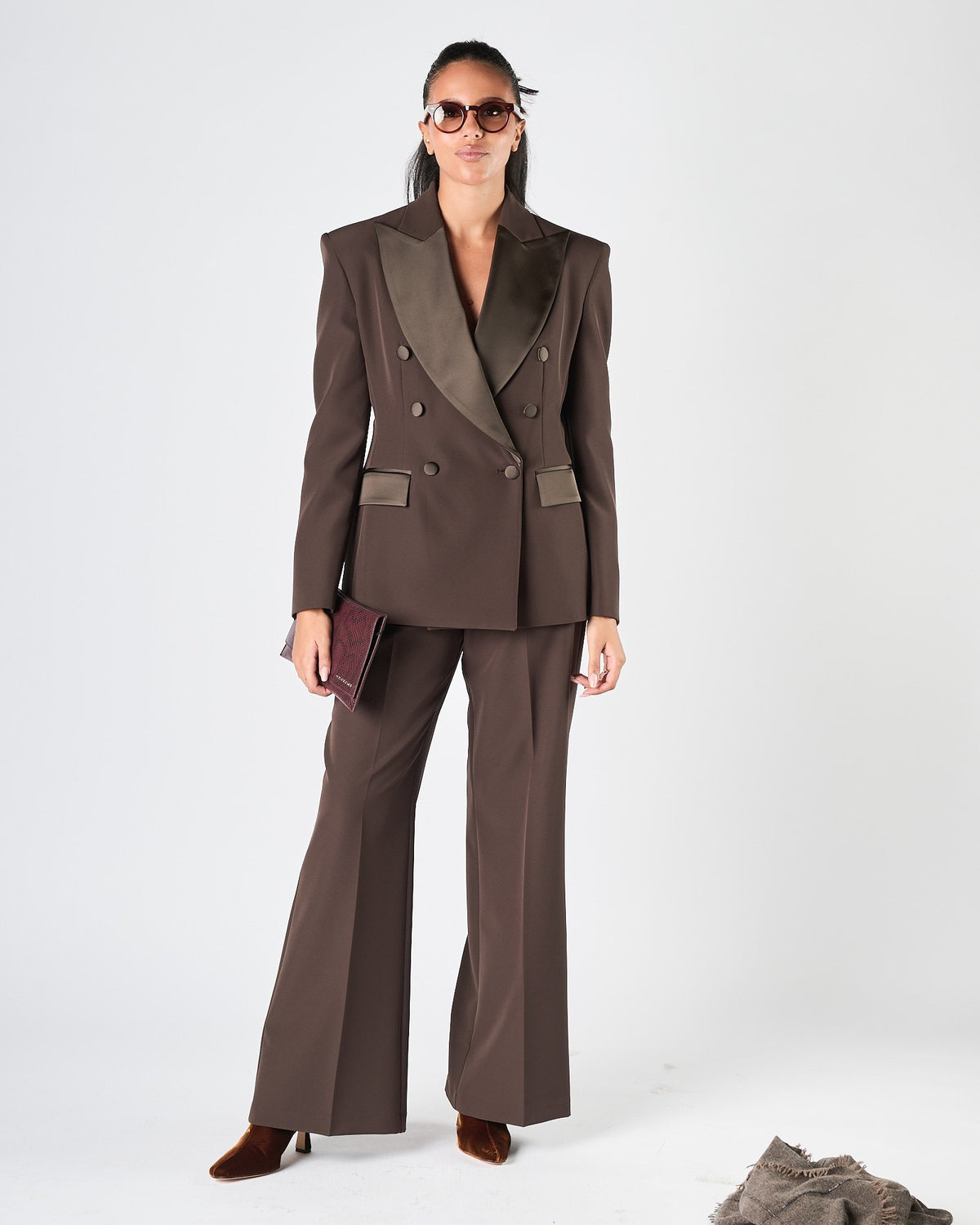 Pantalone Silence a palazzo brown