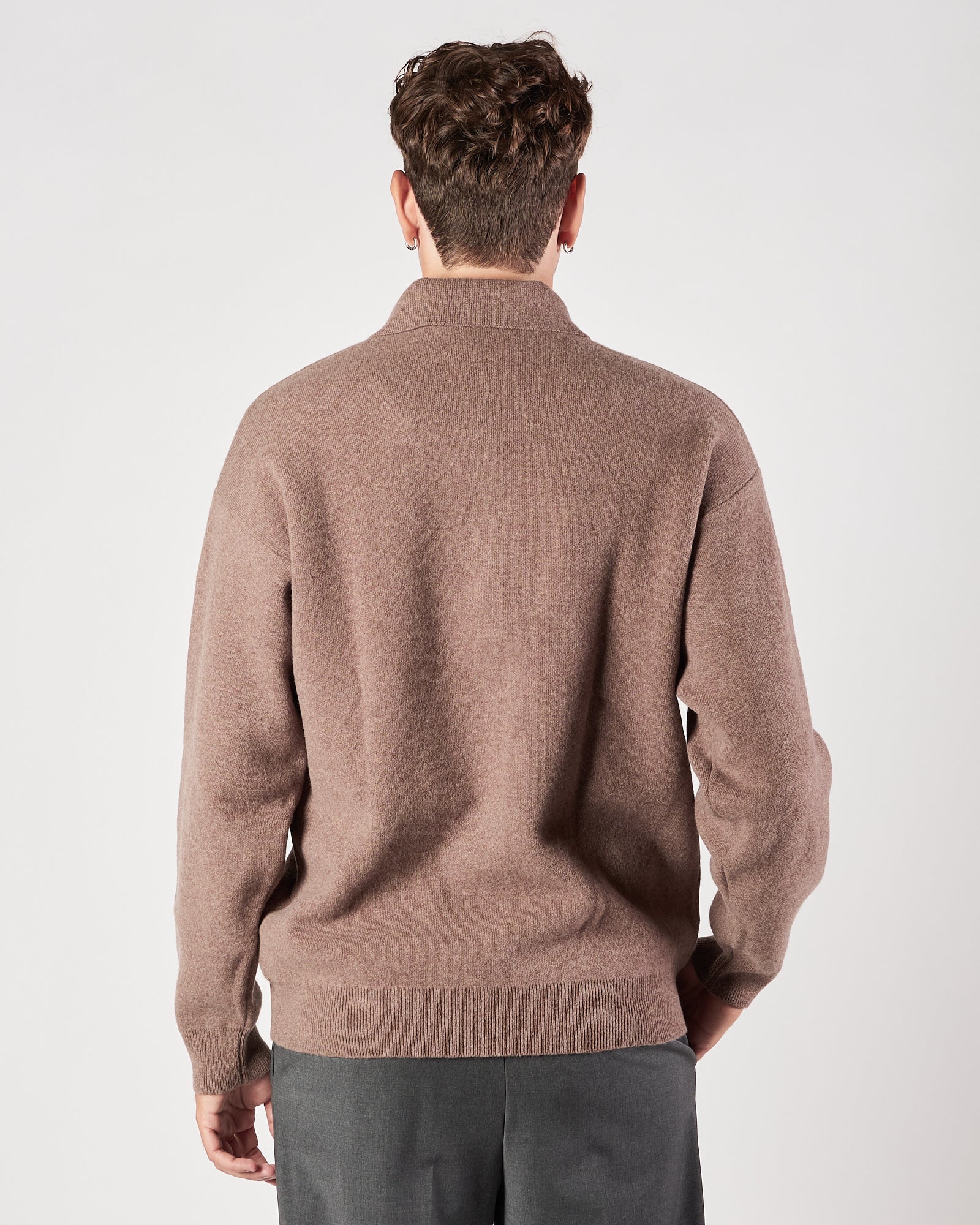 Polo Daniele Fiesoli in lana e cachemere tortora