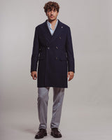 Cappotto Luigi Bianchi doppio petto blu