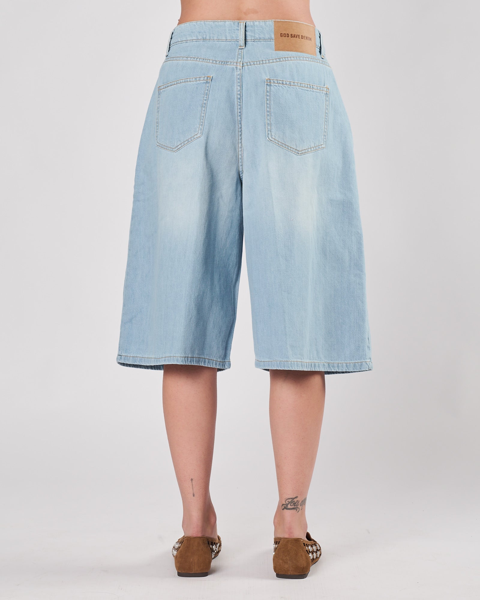 Bermuda God Save Denim denim chiaro