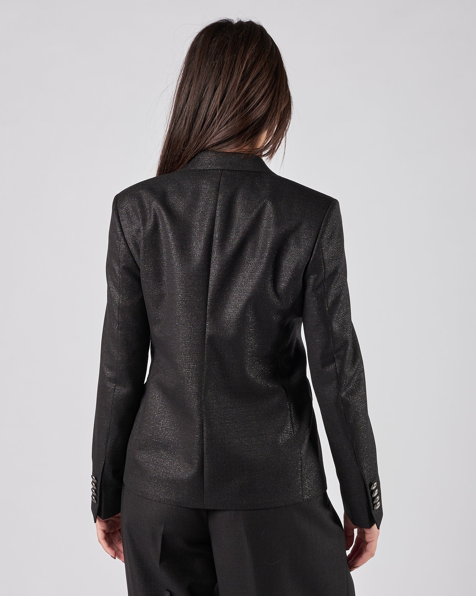 Giacca Lbm1911 doppio petto nera lurex