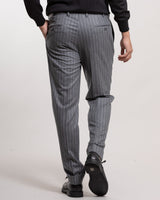 Pantalone Luigi Bianchi gessato grigio