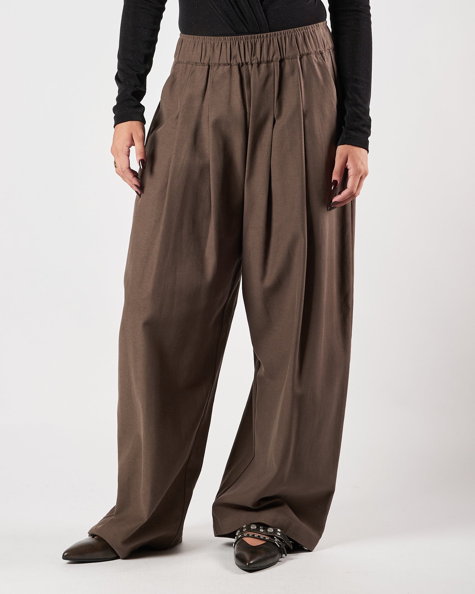 Pantalone Eleh largo verde kaki