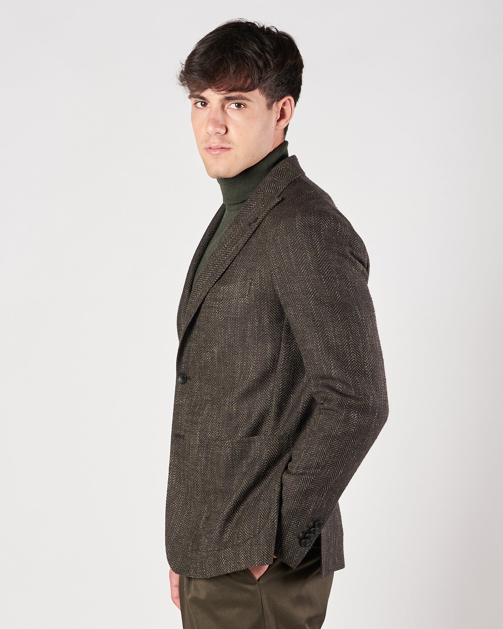 Giacca Tagliatore un petto resca verde militare