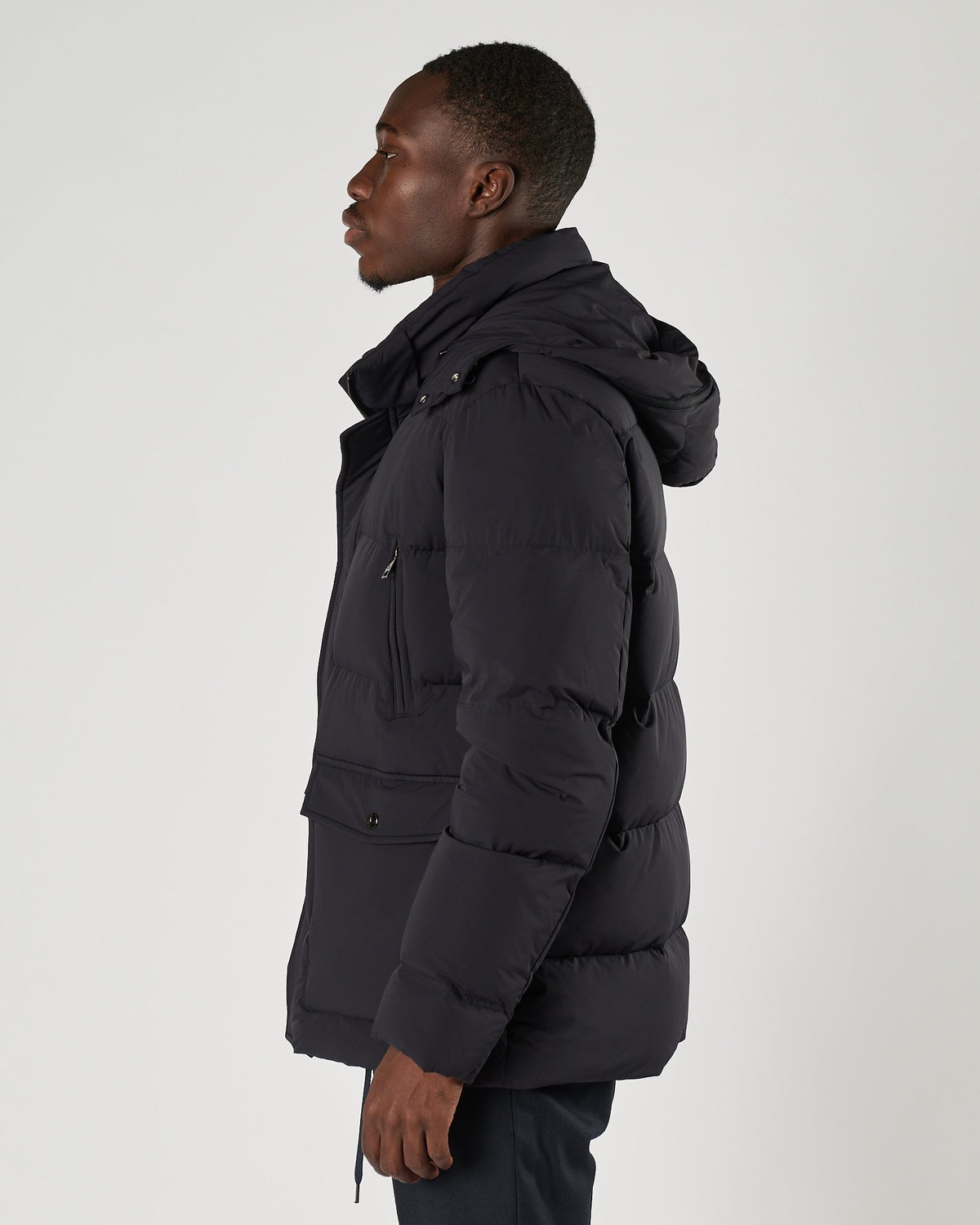 Piumino Onthebund medio lungo dark blu