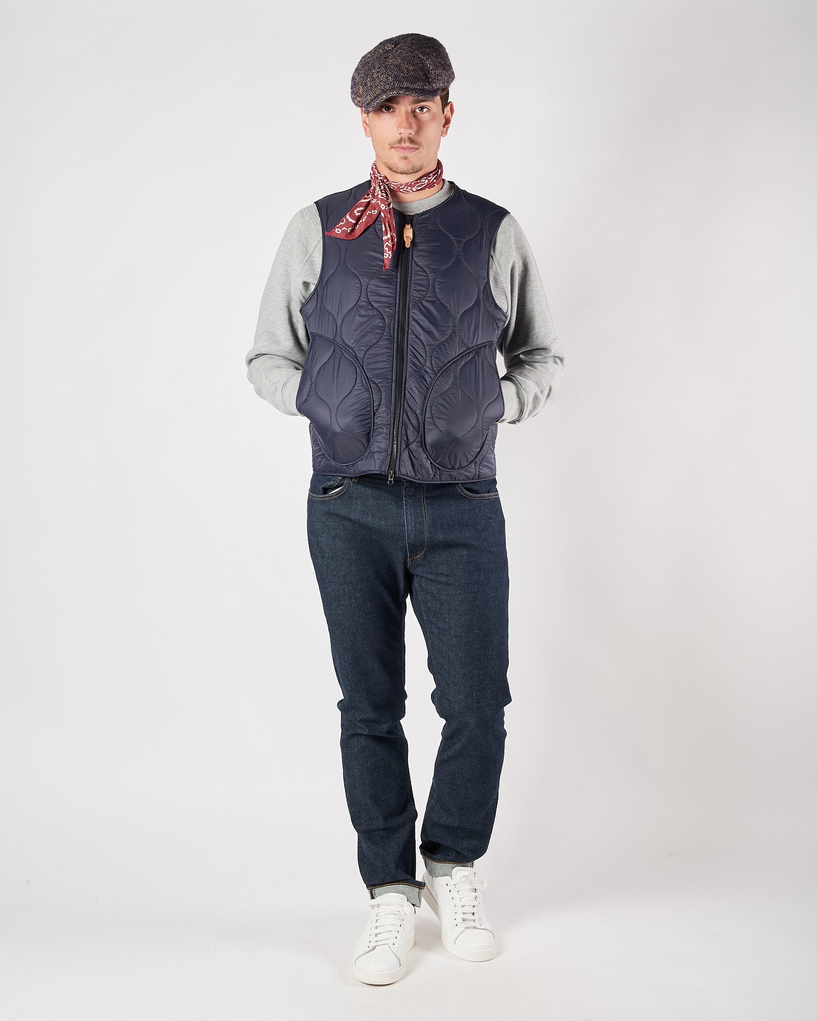 Gilet Manifatture Ceccarelli trapuntato blu