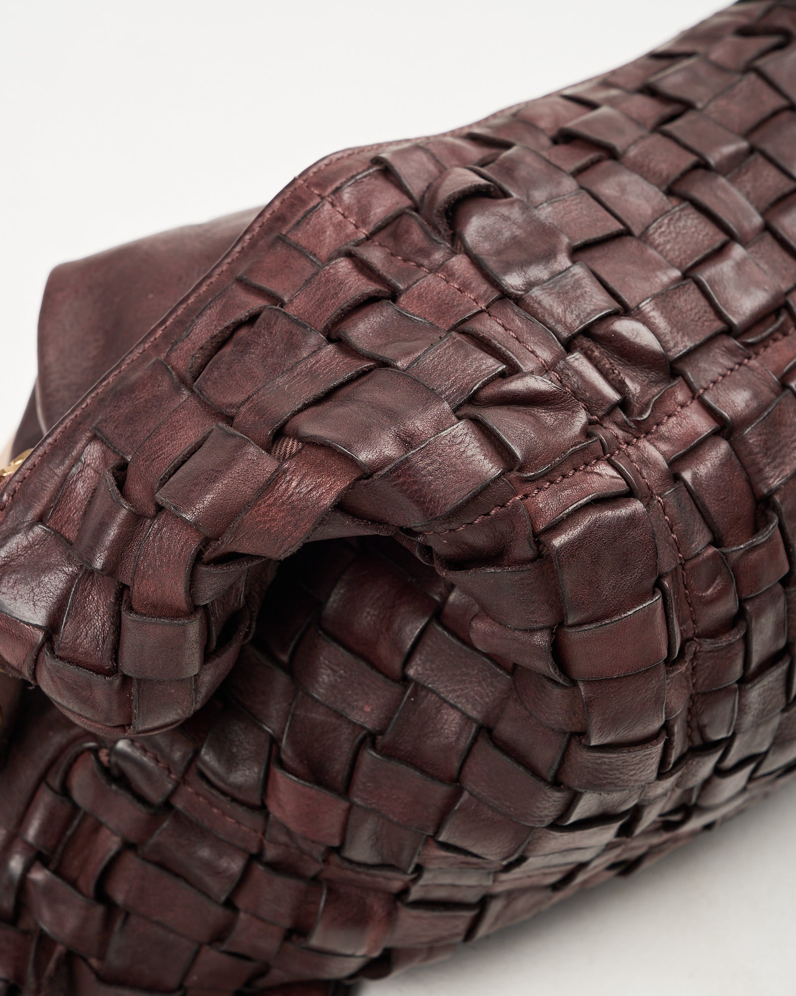 Borsa Campomaggi Carla L intrecciata moro