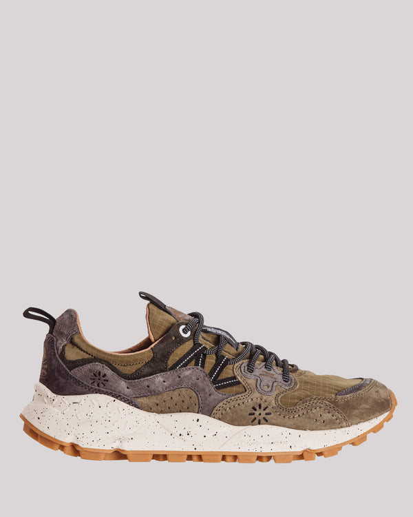 Sneaker Flower Mountain in suede Militare-Grey