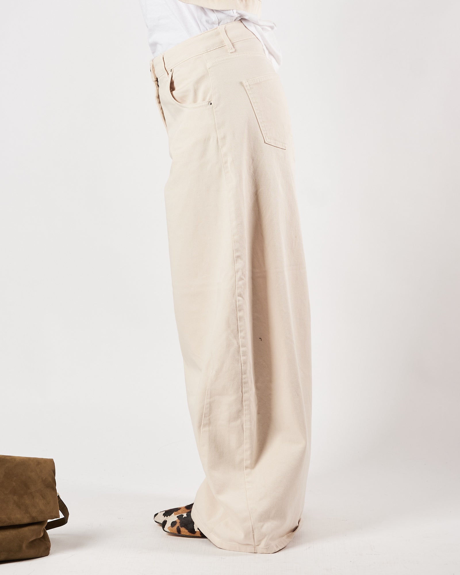 Jeans God Save Denim largo ecru