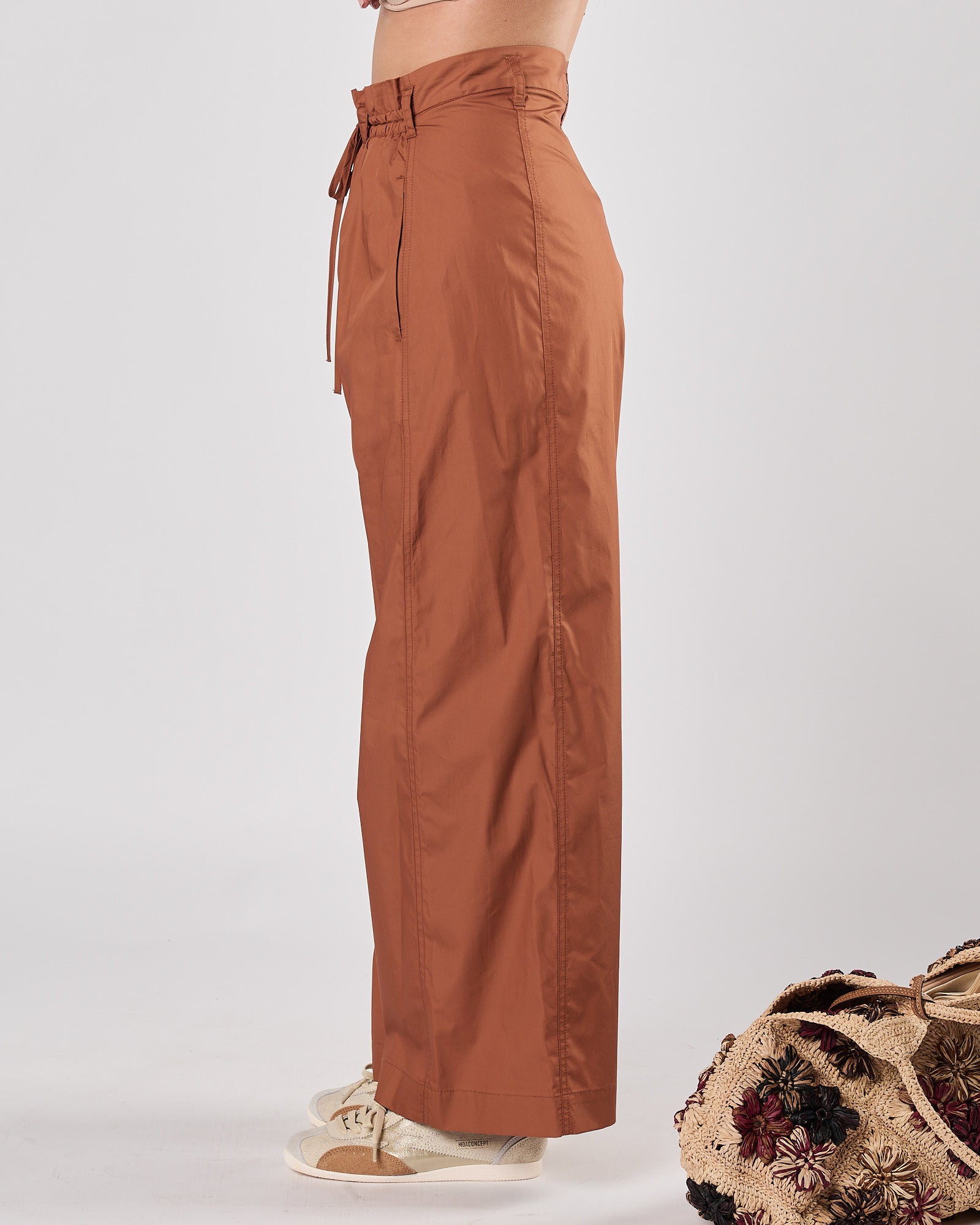 Pantalone Tela9 in popeline terra cotta