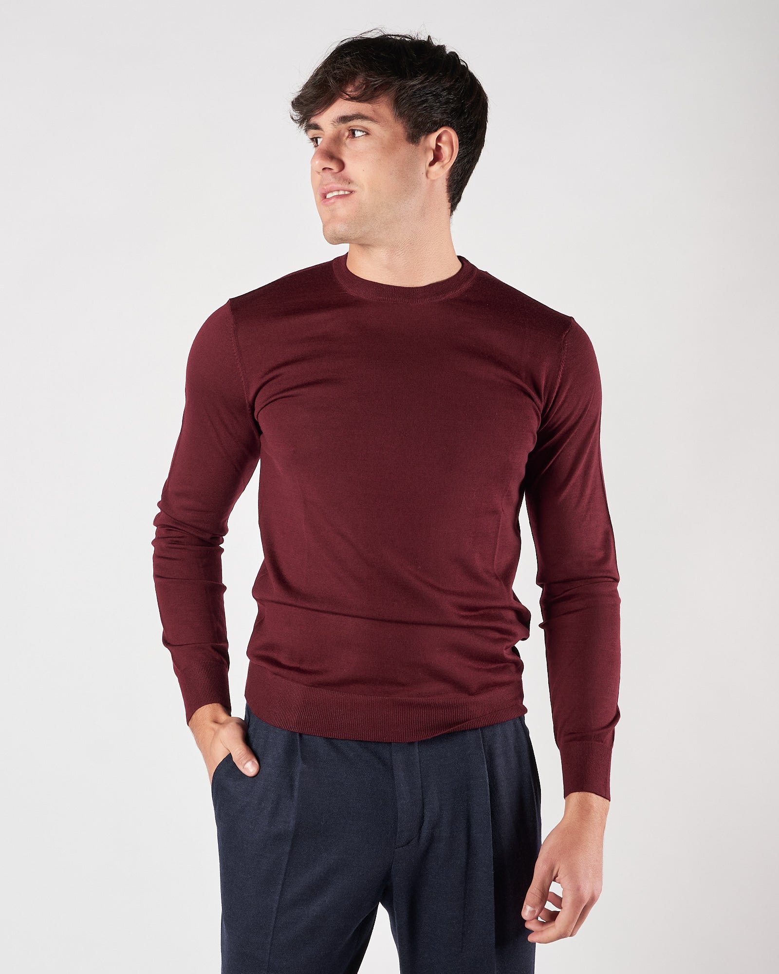 Maglia Lbm1911 girocollo bordeaux