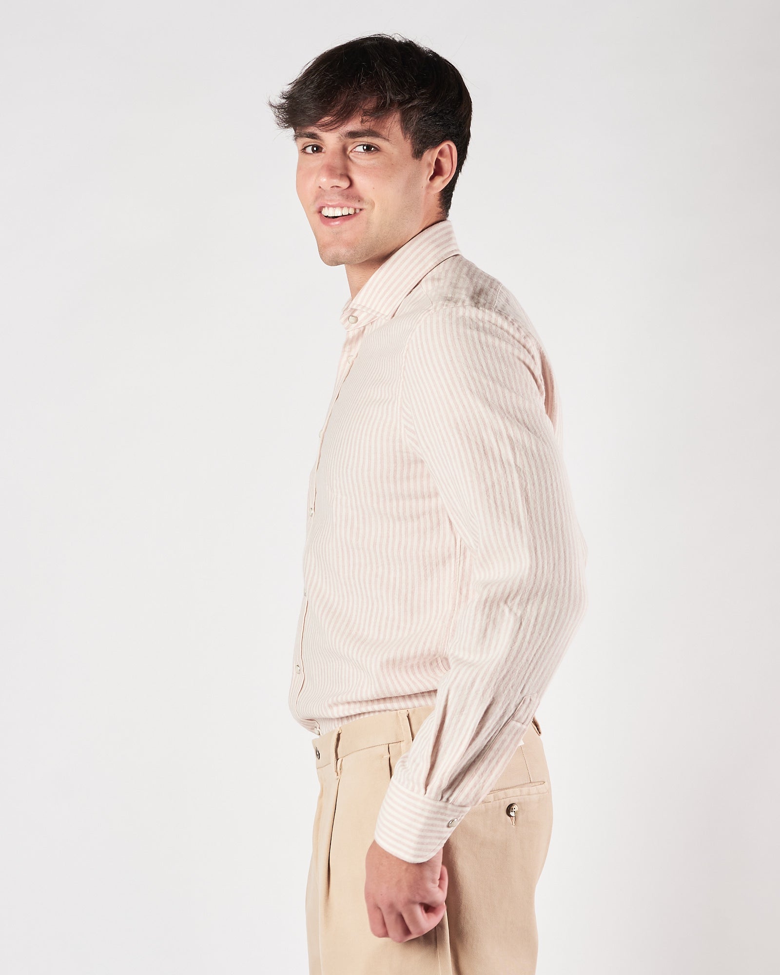 Camicia Xacus rigata rosa