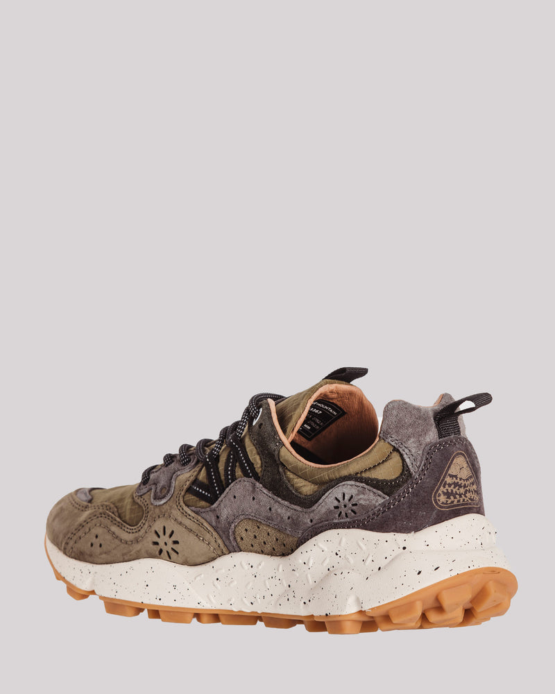 Sneaker Flower Mountain in suede Militare-Grey