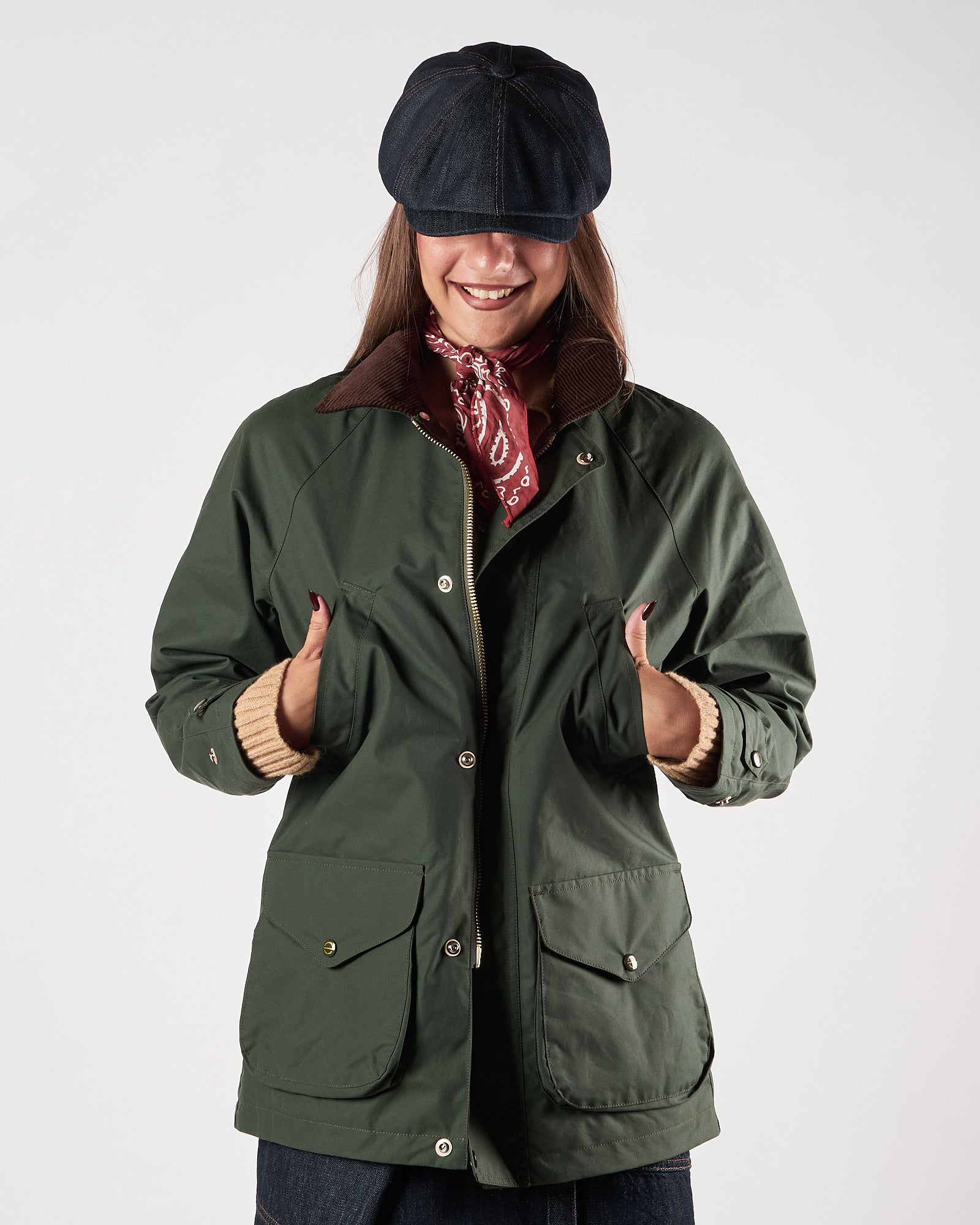 Giaccone Manifatture Ceccarelli verde cerato