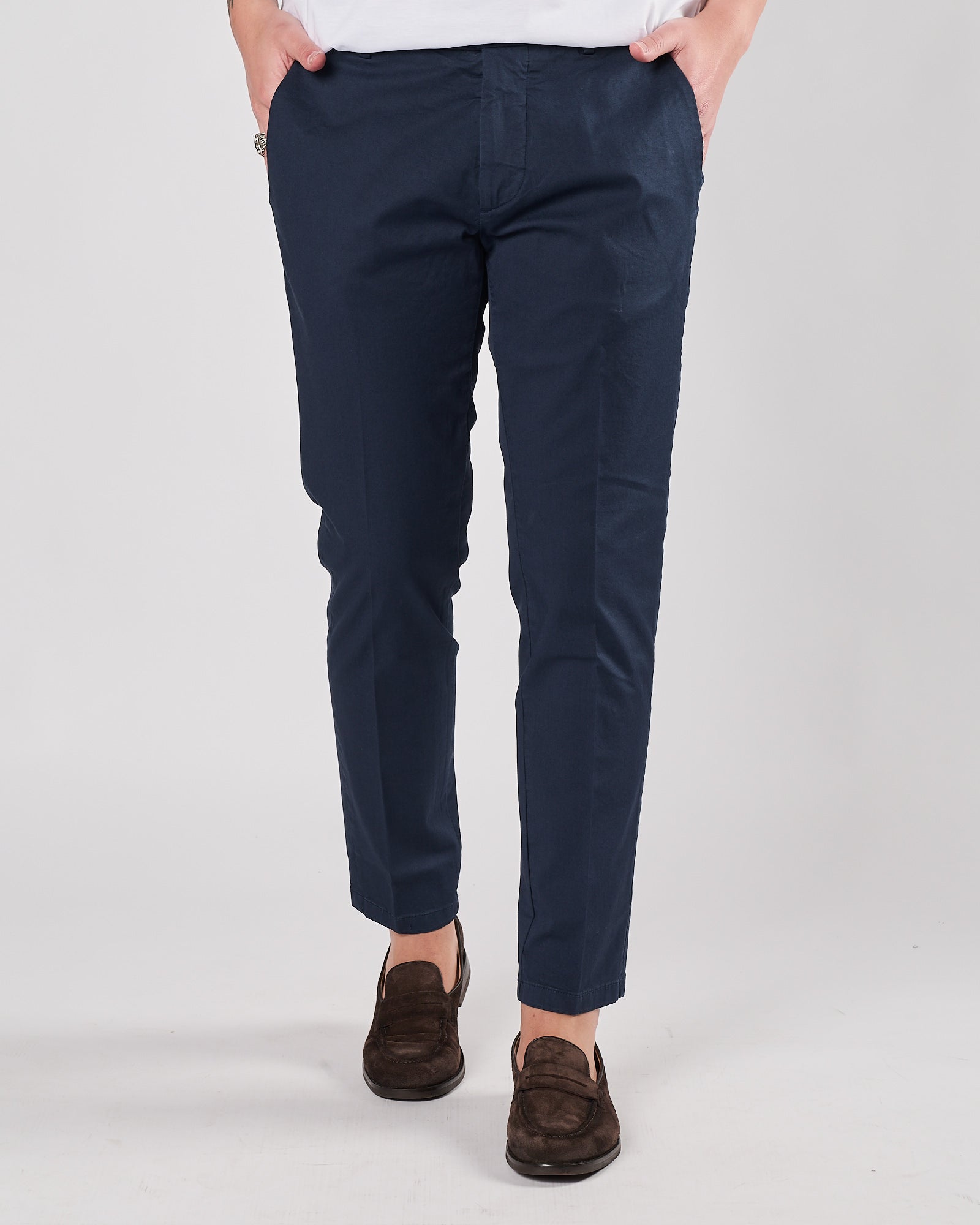 Pantalone A|STORE senza pence blu