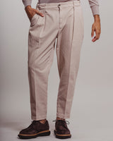 Pantalone Lbm1911 doppia pence beige