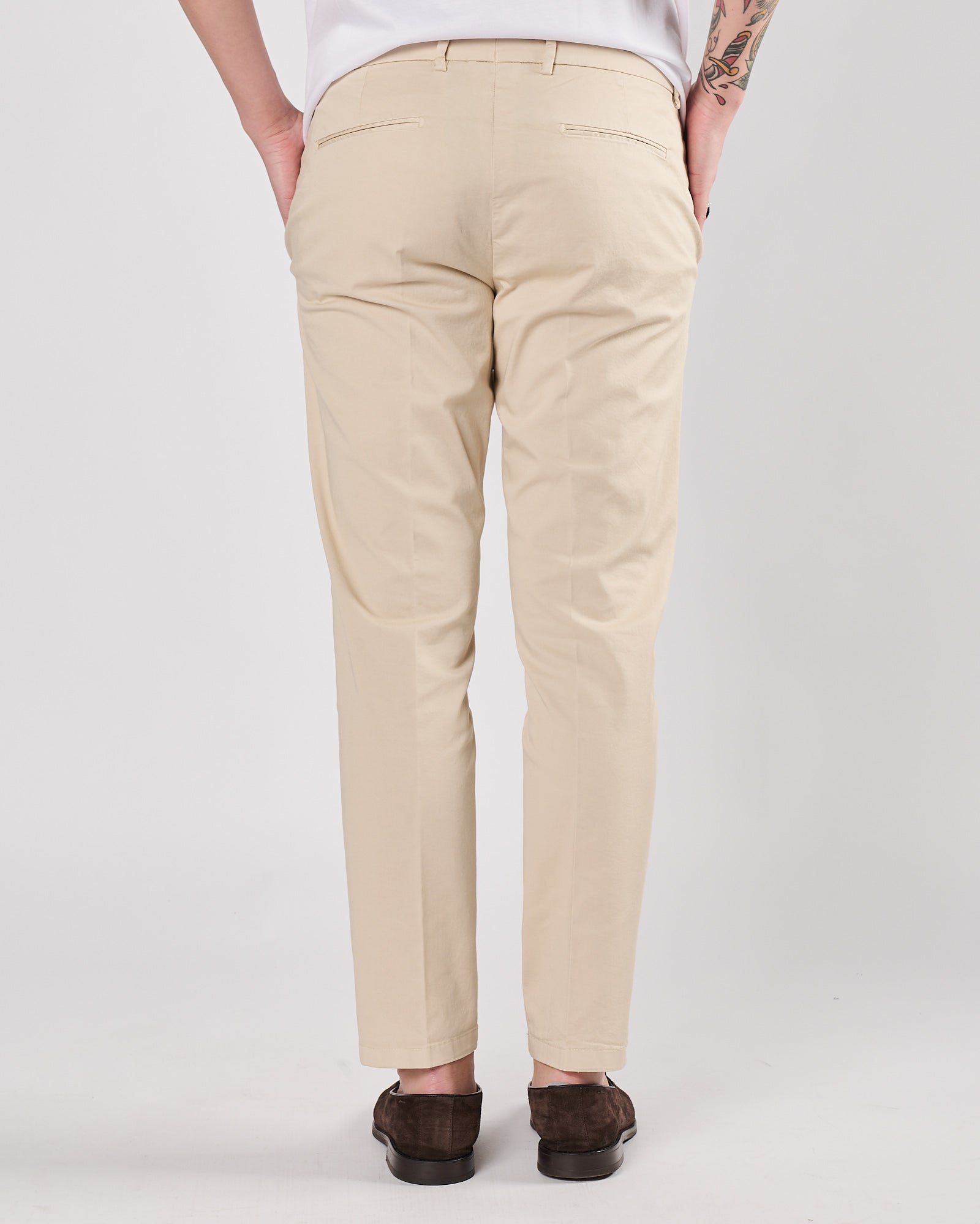 Pantalone A|STORE senza pence sabbia
