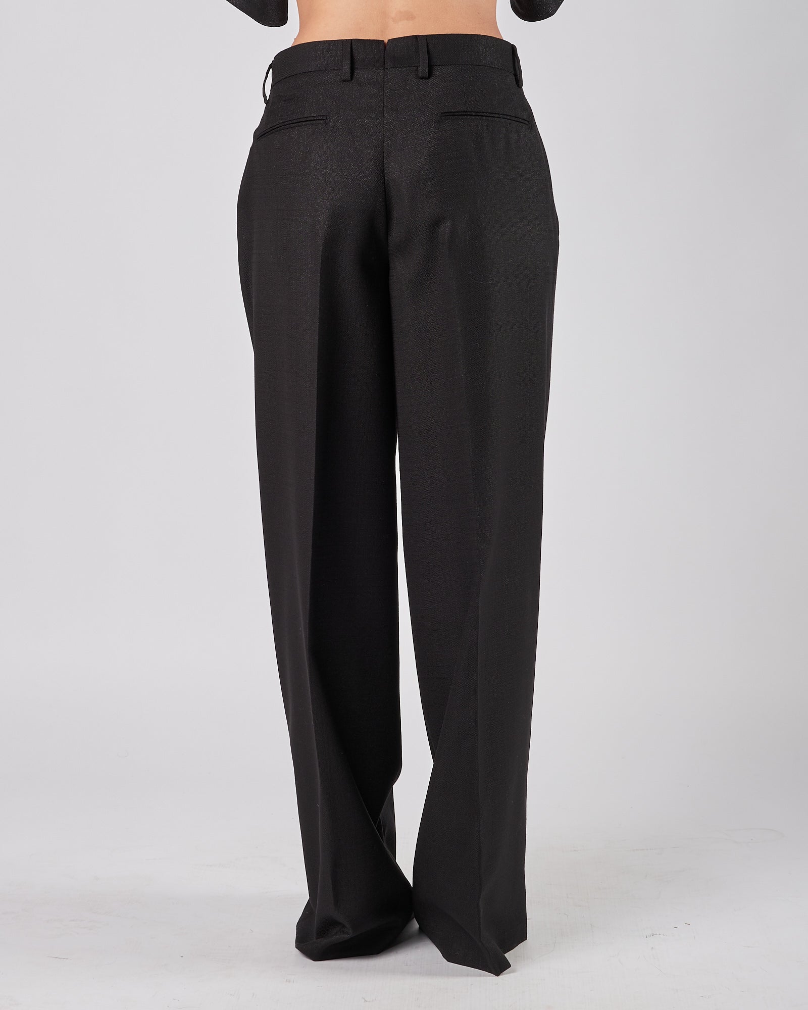 Pantalone Lbm1911 doppia pence nero lurex