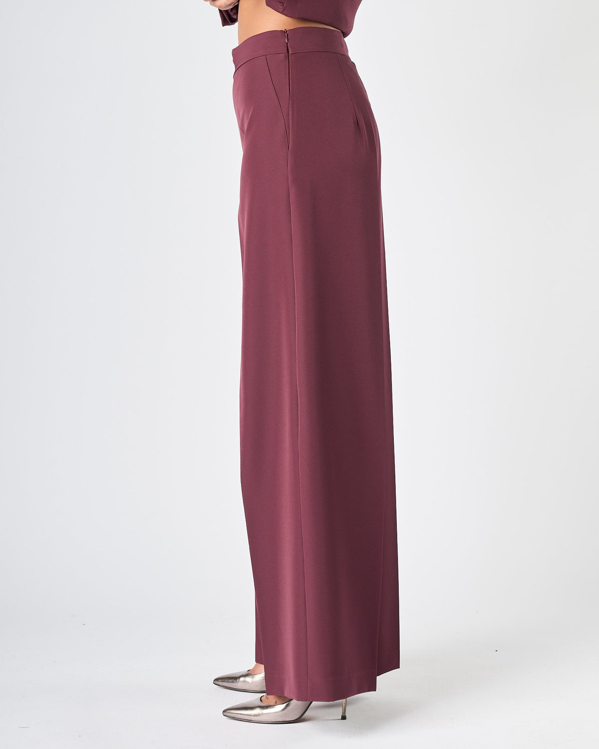 Pantalone Silence a palazza bordeaux