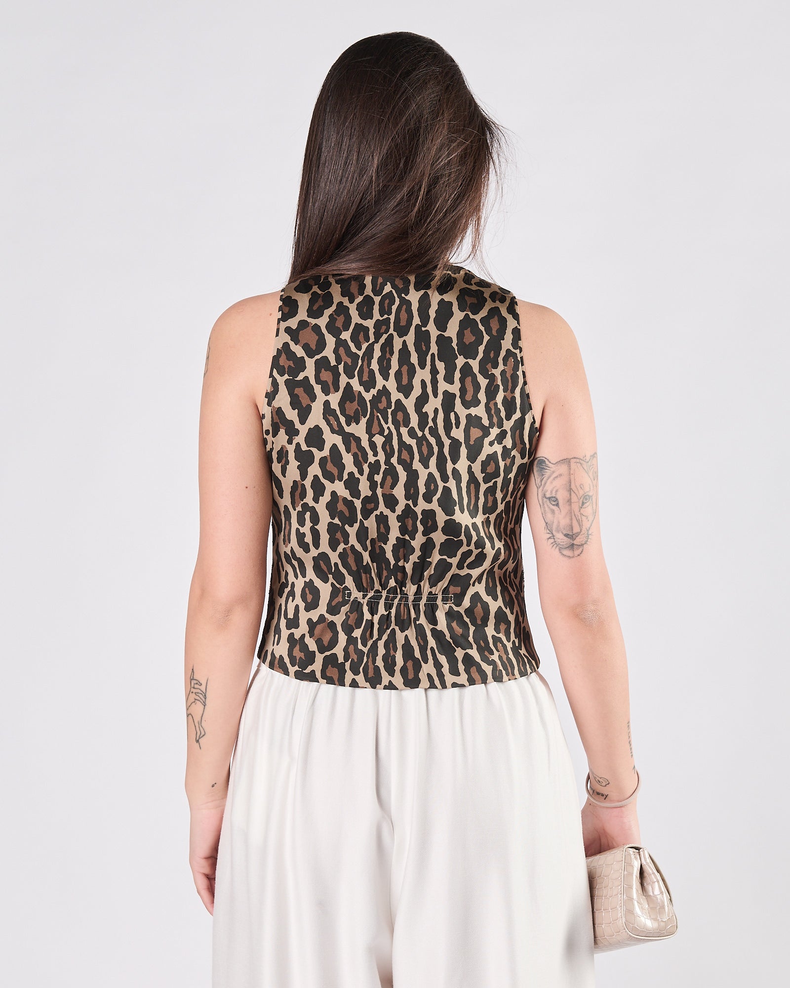 Gilet Bazar Deluxe fantasia con paillettes fantasia maculata