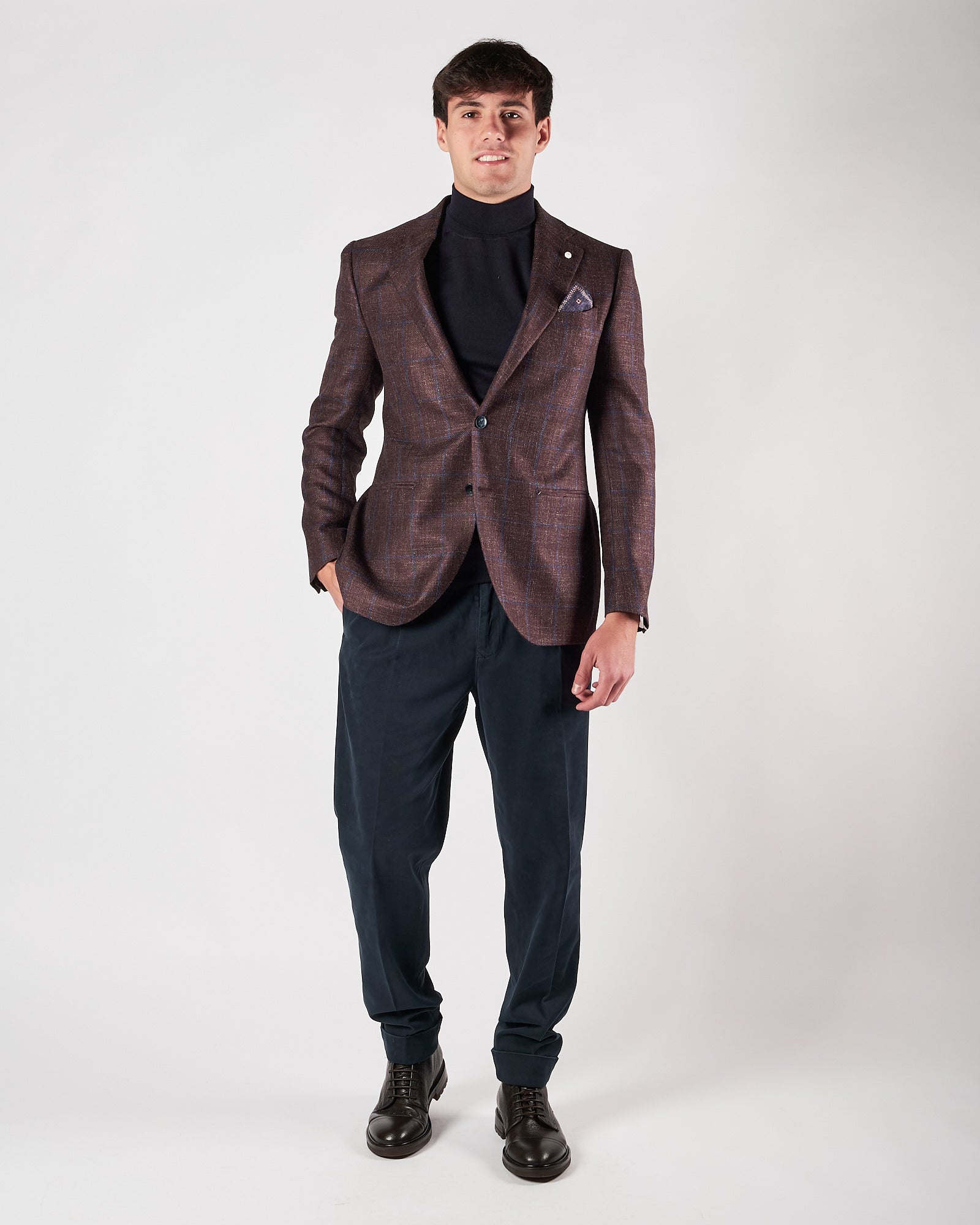 Giacca Luigi Bianchi un petto bordeaux