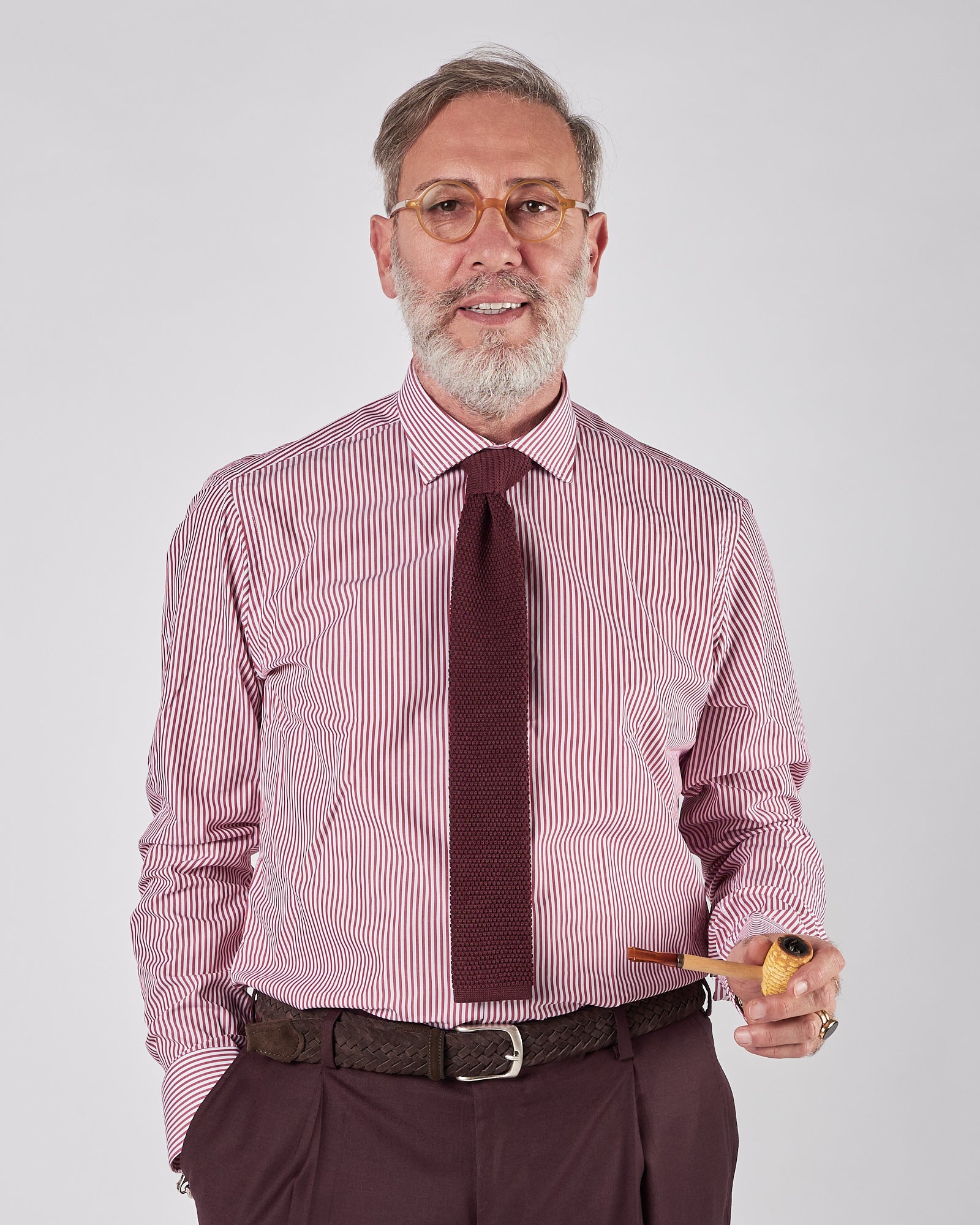 Camicia A|STORE a righe ciliegia