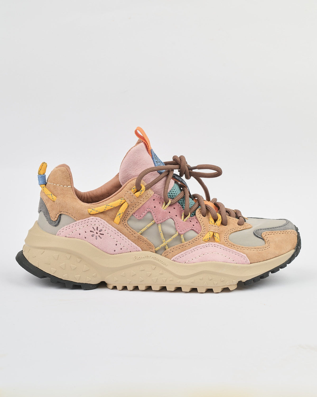 Sneaker Flower Mountain cognac taupe pink