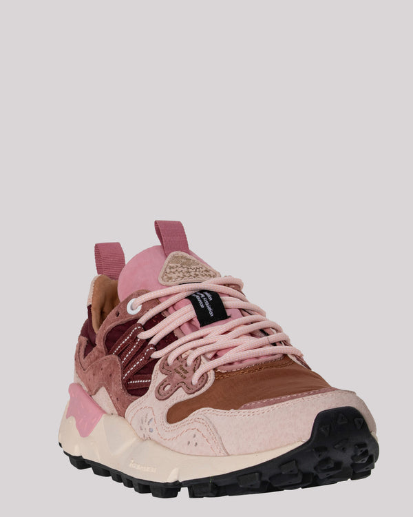 Sneaker in suede e nylon rosa