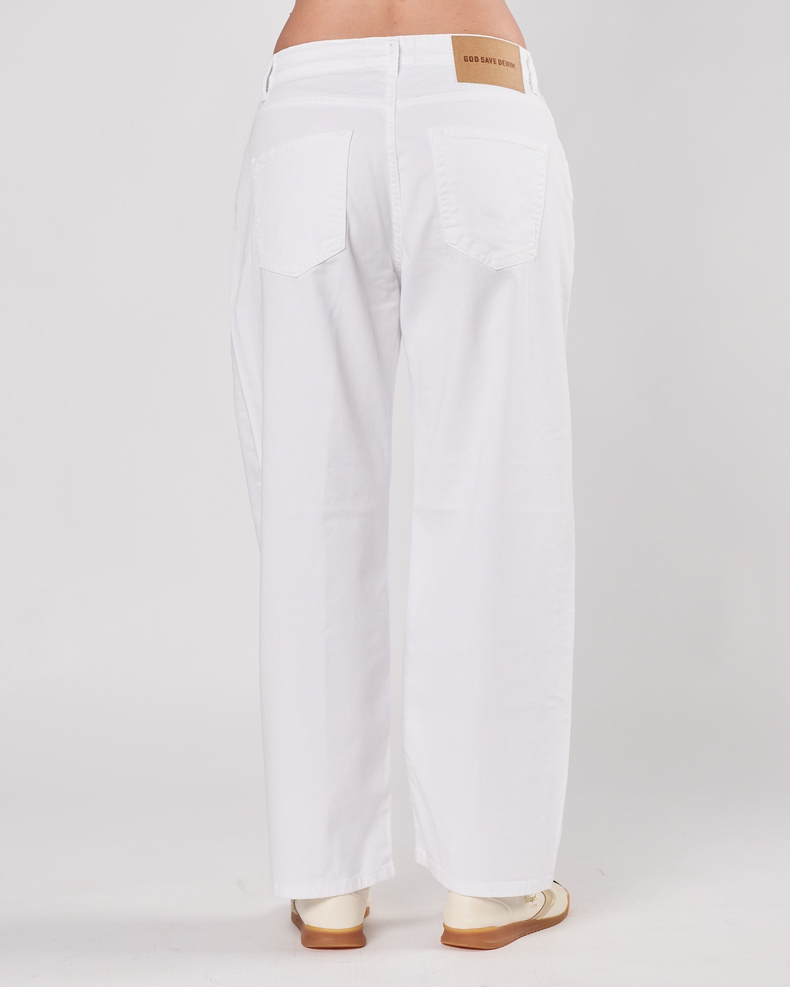 Jeans God Save Denim boy btif con rotture bianco